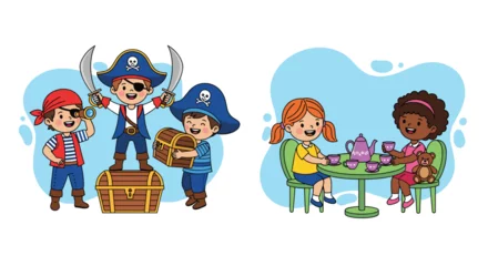 Pirate Adventure and Tea Party Childhood Fun and Games with Imagination and Friendship