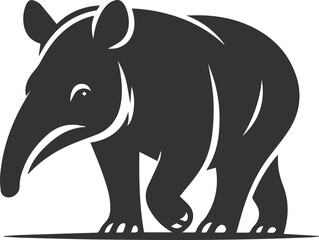 Animal vector silhouette of a tapir