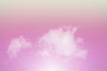 Sky and clouds in pastel tones.