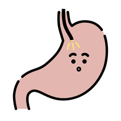 胃カメラで検査中の胃のキャラクター