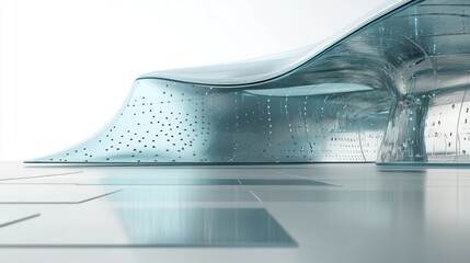 Futuristic Glass Pavilion: Architectural Design