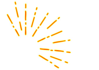 目立つ角につける派手な集中線