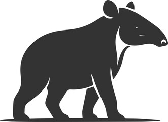 Animal vector silhouette of a tapir