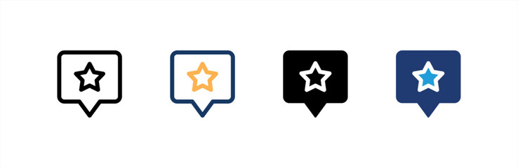 Feedback icon set multiple style collection. Vector illustration.