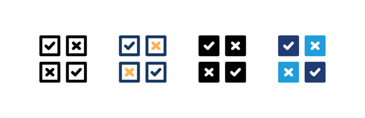 Survey icon set multiple style collection. Vector illustration.