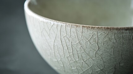 Close-up of a Craquelure Ceramic Bowl