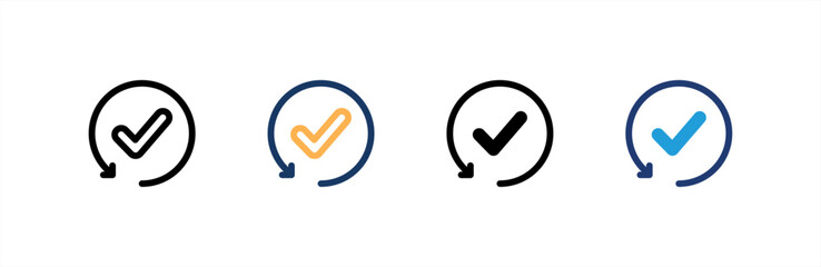 Complete icon set multiple style collection. Vector illustration.