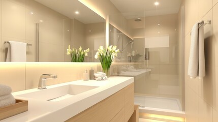 Modern Minimalist Bathroom Design: Clean Lines, Calming Ambiance