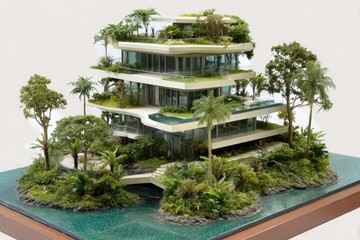 Detailed model of a multi-level eco-home
