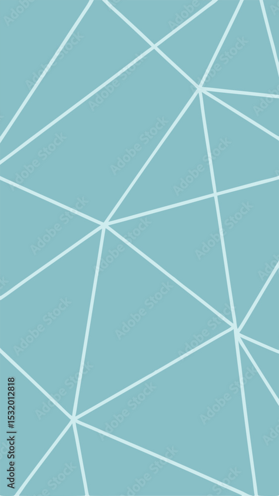 Poster modern geometric abstract design with light blue triangles and transparency for versatile use