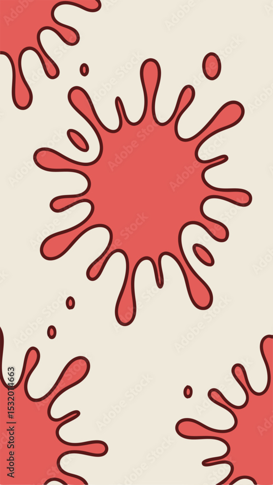 Poster red splatter pattern with transparency suitable for decorative designs and abstract backgrounds