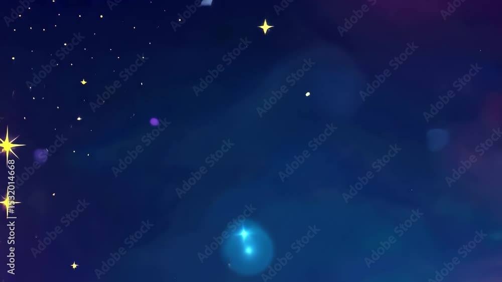 Wall mural endless cosmic view filled with numerous bright stars illuminating the night sky, space view with ma