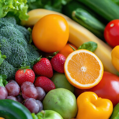 fresh mixed fruits bunch