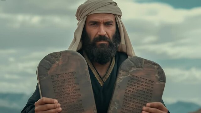 Moses Holding the Ten Commandments