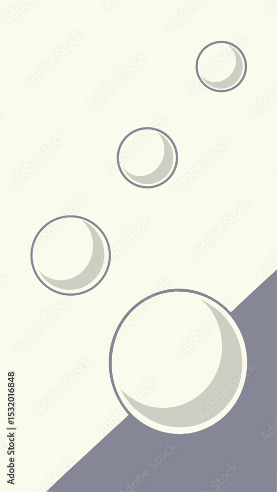 Aufkleber abstract bubbles illustration with modern style in a compositional arrangement