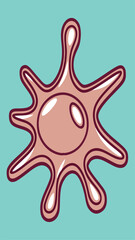 Abstract cell illustration with transparent background suitable for various design applications