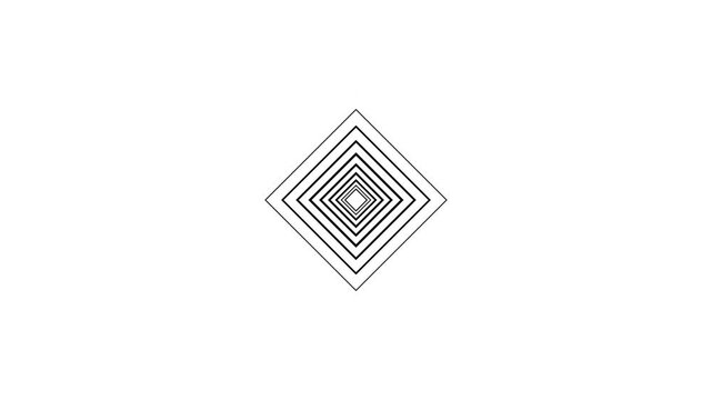 Square shape box transition animation on white background 