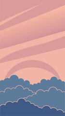 Obraz premium Abstract cloud and sky illustration with pastel colors and transparency