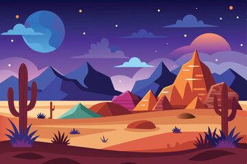 Desert at night