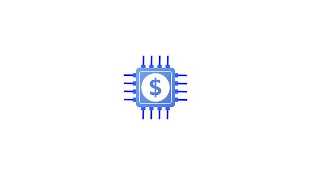 Digital Economy icon in trendy outline style isolated on white background.