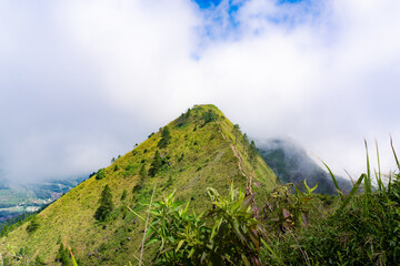 mountain landscape with clouds