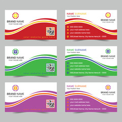 Modern business card design template.