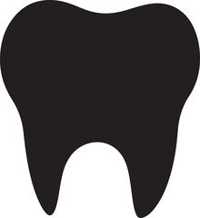 Tooth icon, Teeth cleaning, Tooth silhouette vector, healthy tooth icon vector illustration