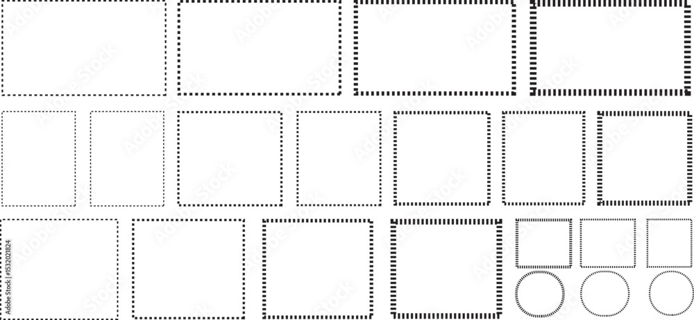 Poster rectangular frames with wiggly edges. silhouette wavy borders, text boxes templates. with backgound