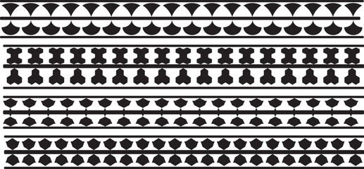 Scalloped edge shapes vector set. Simple scalloped border. stripe, tape collection isolated on white background. Scalloped edge border and frame set. modern brutalism forms.