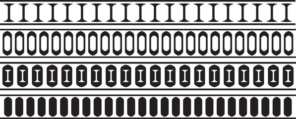 Scalloped edge shapes vector set. Simple scalloped border. stripe, tape collection isolated on white background. Scalloped edge border and frame set. modern brutalism forms.