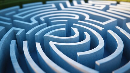 Complex maze in a fingerprint pattern