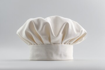 White chef's hat against plain background