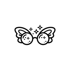 Fairy glasses shimmering with magical energy