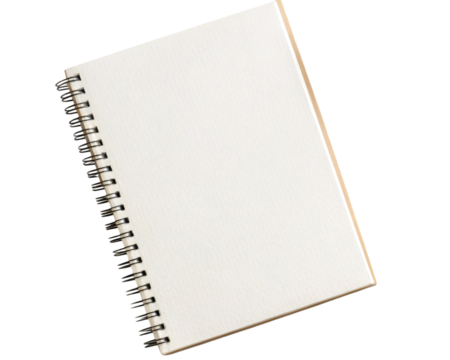 Spiral Notebook with Blank Pages isolated on transparent background
