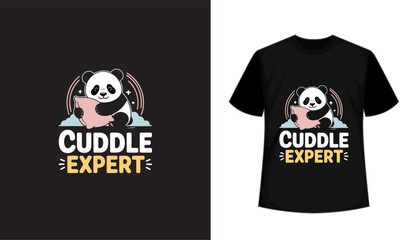 Cute Panda Vector T-shirt Design for Animal Lovers and Kids
