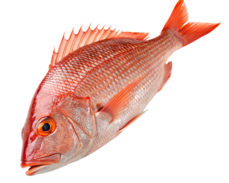 Fresh Red Snapper isolated on transparent background