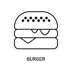 Icon a burger, isolated against a clean background.