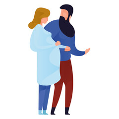 Cartoon hand-drawn flat character vector illustrations