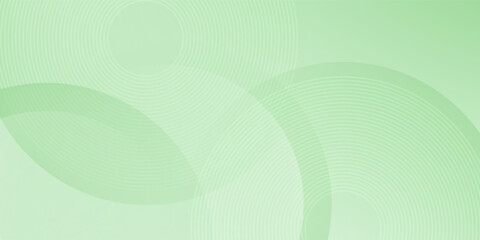 Minimalist soft Abstract Background in Gradient green and white Tones with Circles. Circle effect style geometric, abstract background.