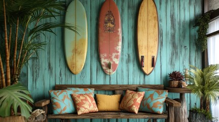 Tropical Surf Shack Interior