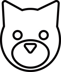 Dog  icon con isolated on white background