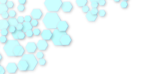 Abstract geometric hexagon blue texture background pattern vector illustration background on transparent.	