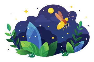 Firefly night scene