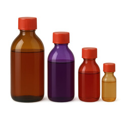 Colorful syrups in bottles showcase vibrant array of hues, perfect for adding flavor and color to various dishes and drinks. These bottles are ideal for culinary use and decoration