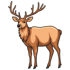 elk, animal, vector, transparent background, creature, elaphurus davidianus, mammal, wildlife, antler, nature, cute, christmas, zoo, isolated