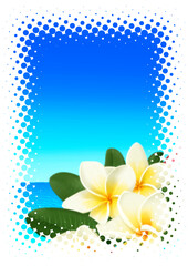夏の海とプルメリア