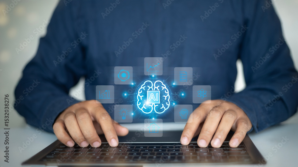 Poster ai system managing cloud-based data analytics for business strategy. advanced information systems, a