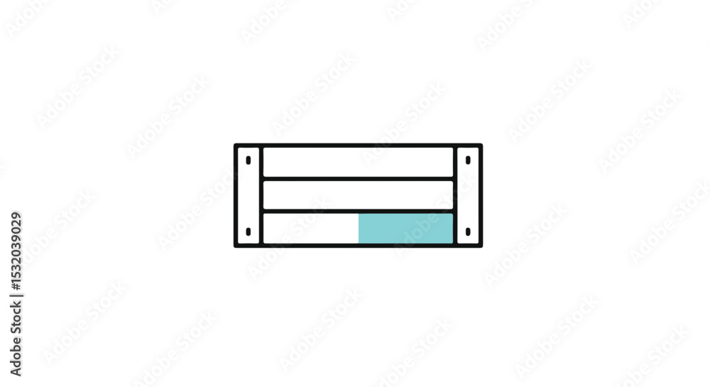 Poster iconic image of minimalistic vector progress indicator.