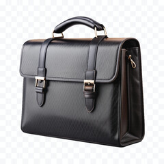 realistic 3d stylish office leather bag in different color style isolated on transparent background	
