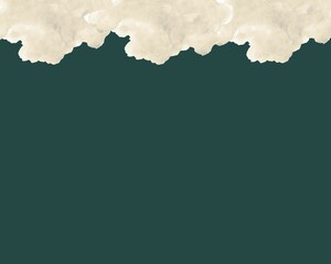 Emerald green 3D background with stylized smoke or cloud effect, with a textured.